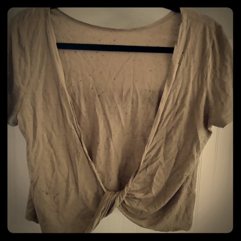 Olive crossed back top